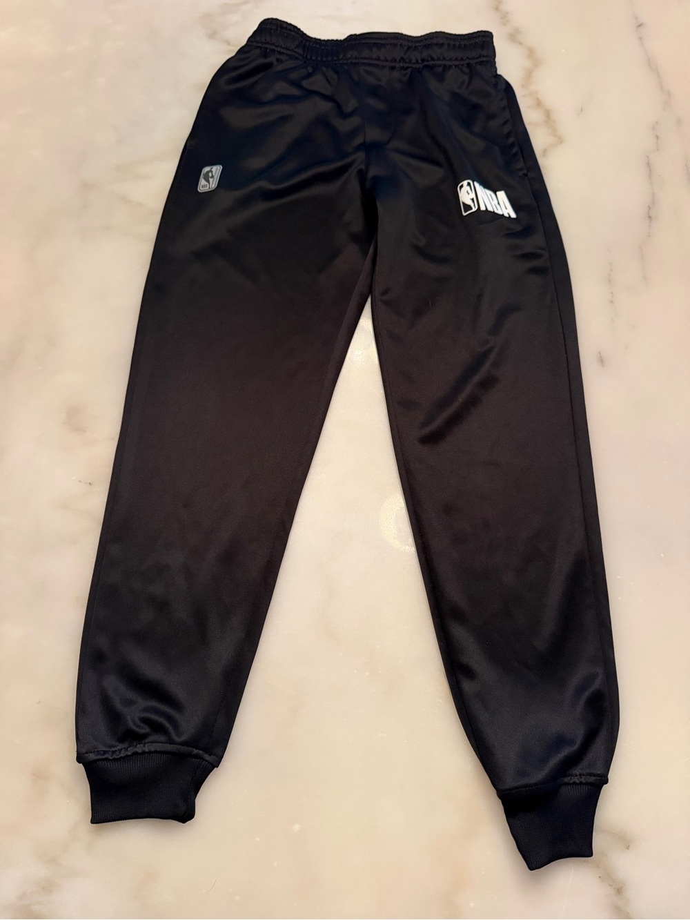 NBA Kids Black Jogger Sweatpants with White Logo